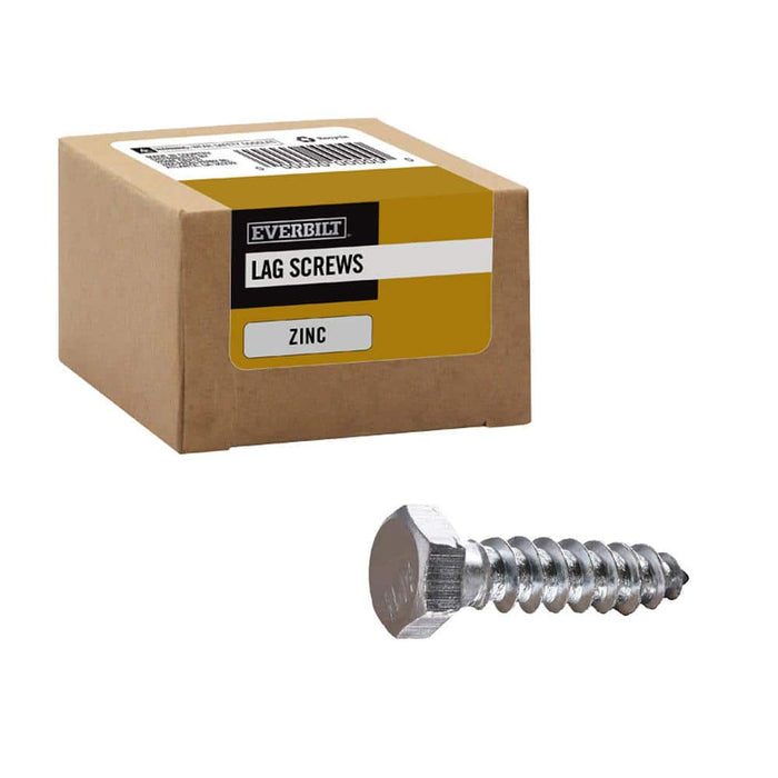 Lag Bolt 3/8 in. x 1-1/2 in. Hex Head Zinc Plated (25-Pack) 4