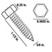 Lag Bolt 3/8 in. x 1-1/2 in. Hex Head Zinc Plated (25-Pack) 3