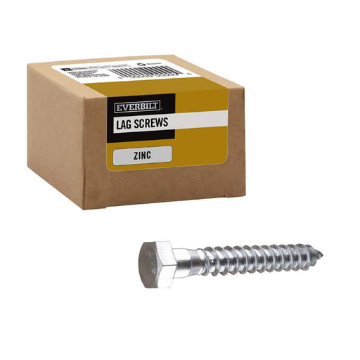 Lag Bolt 3/8 in. x 3 in. Hex Head Zinc Plated (25-Pack)
