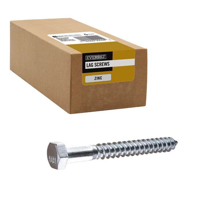 Lag Bolt 3/8 in. x 4 in. Hex Head Zinc Plated (25-Pack) 4