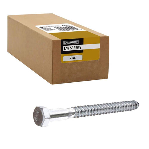 Lag Bolt 3/8 in. x 4-1/2 in. Hex Head Zinc Plated (25-Pack)