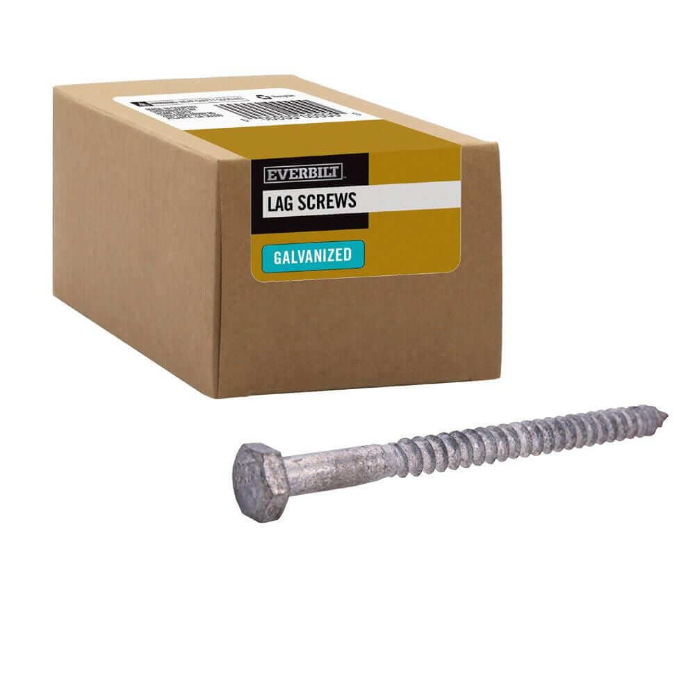 Lag Screw 1/4 in. x 3-1/2 in. Hex Head Galvanized (25-Pack) Delivery