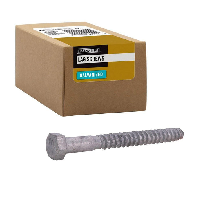 Lag Bolt 3/8 in. x 4 in. Hex Head Galvanized (25-Pack)
