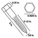 Lag Bolt 3/8 in. x 6 in. Hex Head Galvanized (25-Pack) 3