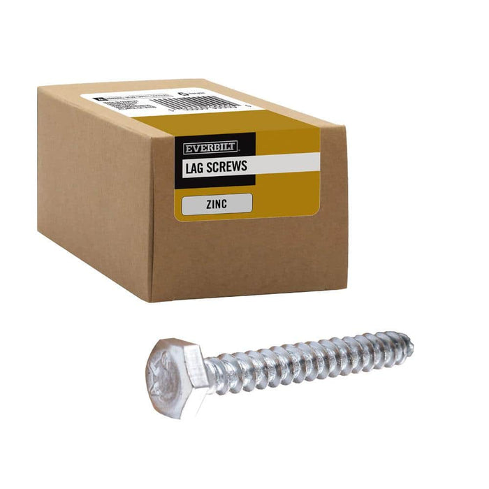 Lag Bolt 1/4 in. x 1-1/4 in. Hex Head Zinc Plated (100-Pack) 5