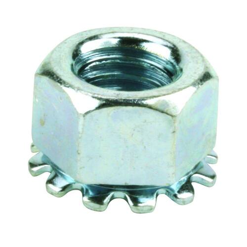 Steel Keep Lock Nut 1/4 in. x 28 tpi Fine Zinc-Plated (2 per Bag)