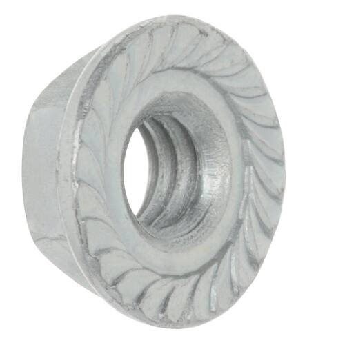 Lock Nut 1/4 in. Serrated Zinc (2 per Bag)