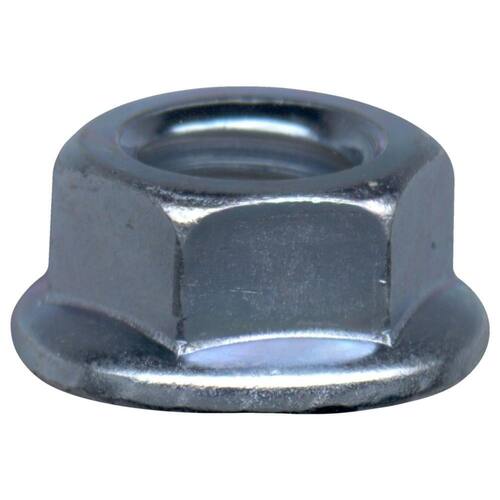 Lock Nut 1/4 in. Serrated Zinc (2 per Bag)