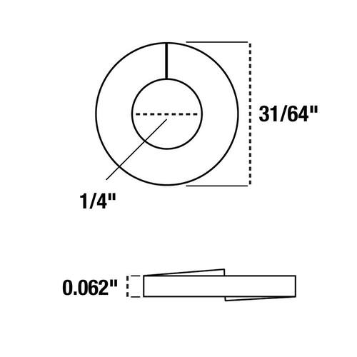 Lock Washer 1/4 in. Stainless Steel (25-Pack)