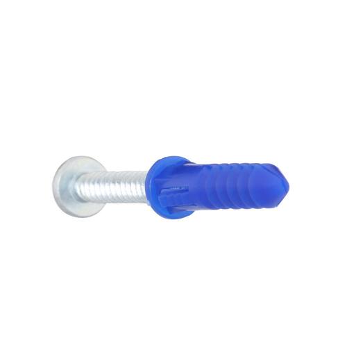 White and Blue Ribbed Plastic Anchor Pack #8-10 and #10-12, with Screws (202-Pieces)