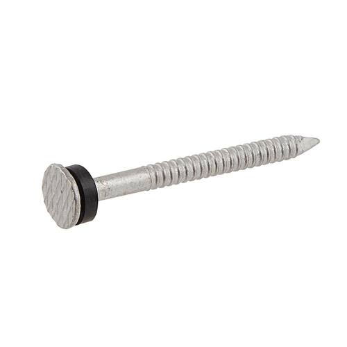 Roofing Nails 1-3/4 in. Hot Dipped Galvanized with Neoprene Washer Ring Shank 100 pcs 2