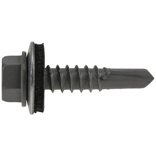 Self-Drilling Screw 1 in. Hex Head Hex Drive with Neoprene Washer Flange 80-Piece 1 lb.-Box