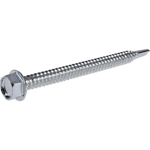 Sheet Metal Screws #14 3 in Hex Head Hex Zinc Plated (32-Pack)