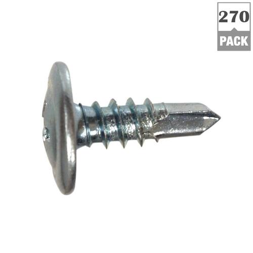 Sheet Metal Screws #8 1/2 in Truss Head Phillips Stainless (270-Pack)