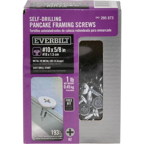 Self-Drilling Screw 5/8 in. Phillips Pan-Head 1 lb.-Box (193-Piece)