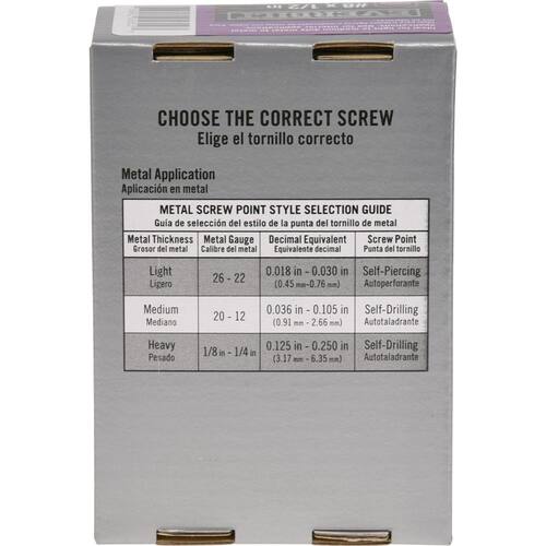 Sheet Metal Screws #8 1/2 in Hex Head Hex Uncoated (313-Pack)