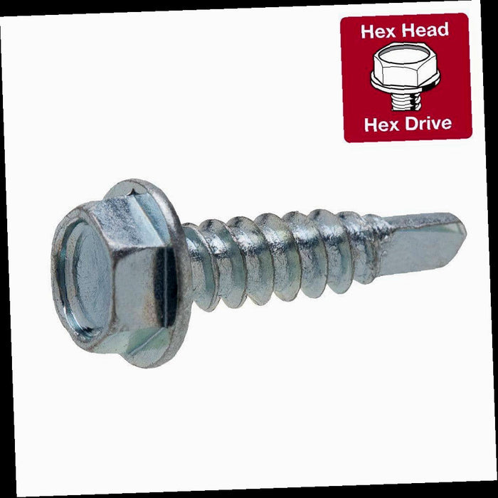 Sheet Metal Screws 1/2 in. External Hex Flange Hex-Head (100-Pack)