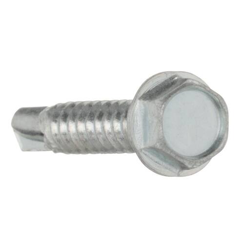 Sheet Metal Screw Zinc Plated Hex Head 1-1/4 in. (50-Pack)