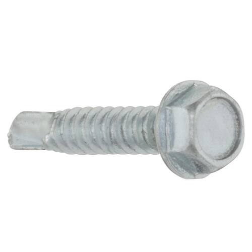 Sheet Metal Screws #14 1-1/4 in Hex Head Hex Zinc Plated (25-Pack)