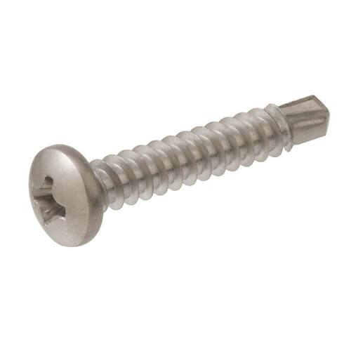 Sheet Metal Screws #12 1 in Pan Head Phillips Stainless (20-Pack)