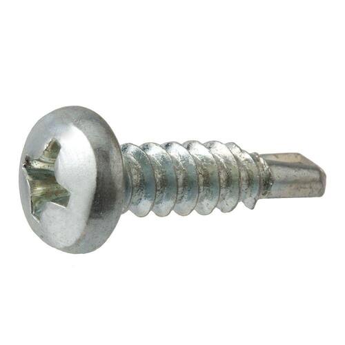 Sheet Metal Screws #8 1 in Hex Head Hex Zinc Plated (100-Pack)