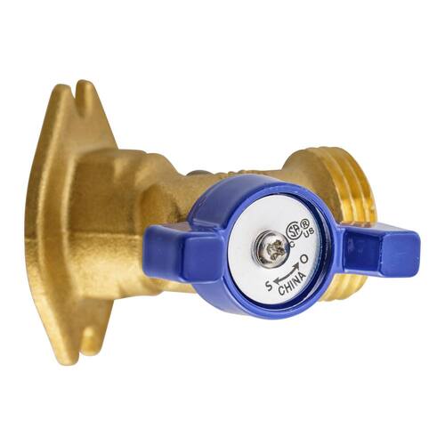 Sillcock Valve Brass Quarter-Turn 1/2 in. FIP x MHT with Flange