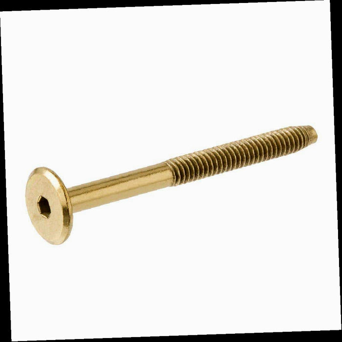 Bolt (4-Piece) in. x 1-9/16 in. Brass-Plated Narrow Shank Hex-Drive Connecting