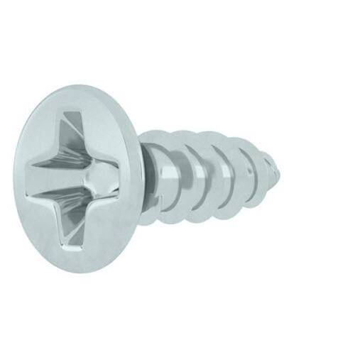 Sheet Metal Screws #4 3/8 in Flat Head Phillips Zinc Plated (16-Pack)