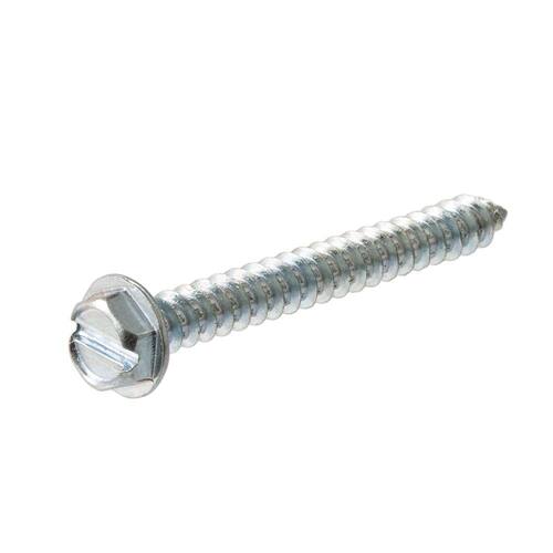 Sheet Metal Screws #8 1-1/2 in Hex Head Slotted Zinc Plated (100-Pack)