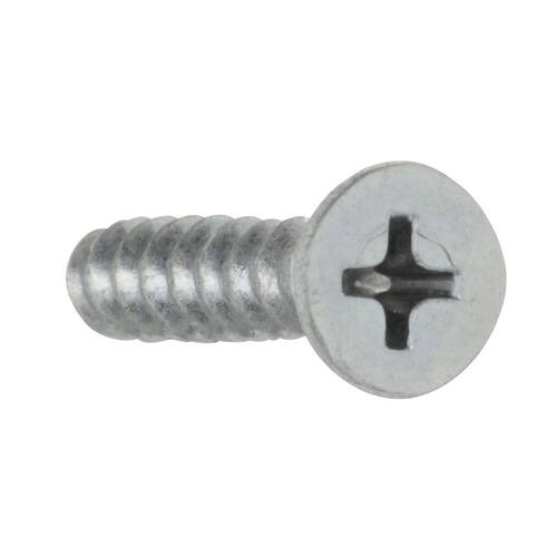 Sheet Metal Screws #10 1 in Flat Head Phillips Zinc Plated (50-Pack)