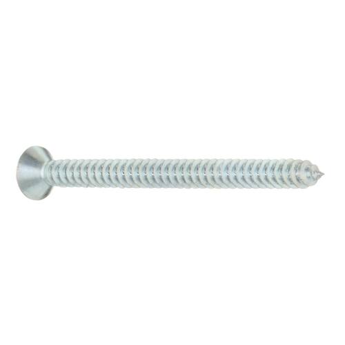 Sheet Metal Screws #10 2-1/2 in Flat Head Phillips Zinc Plated (50-Pack)