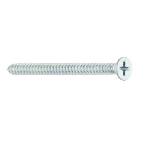 Sheet Metal Screws #10 2-1/2 in Flat Head Phillips Zinc Plated (50-Pack)