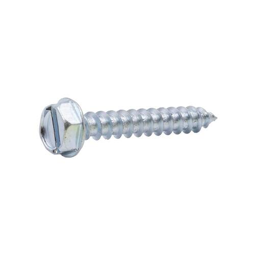 Sheet Metal Screw 10 x 1-1/4 in. Slotted Hex Head Zinc Plated (50-Pack)