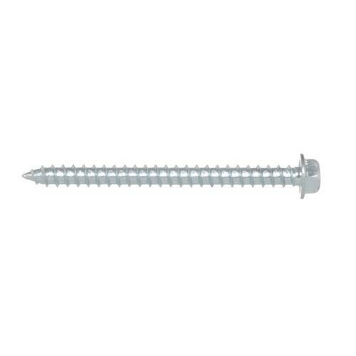 Sheet Metal Screw Slotted Hex Head Zinc Plated 2-1/2 in. (25-Pack)