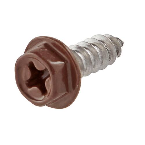 Sheet Metal Screws #8 1/2 in Hex Head Hex Stainless (25-Pack)