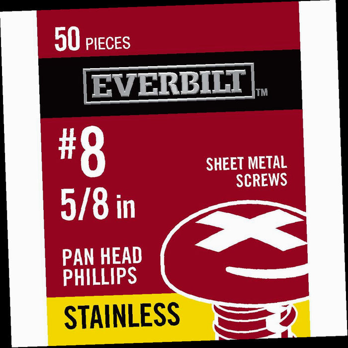 Sheet Metal Screws 5/8 in. Phillips Pan-Head 50-Pack