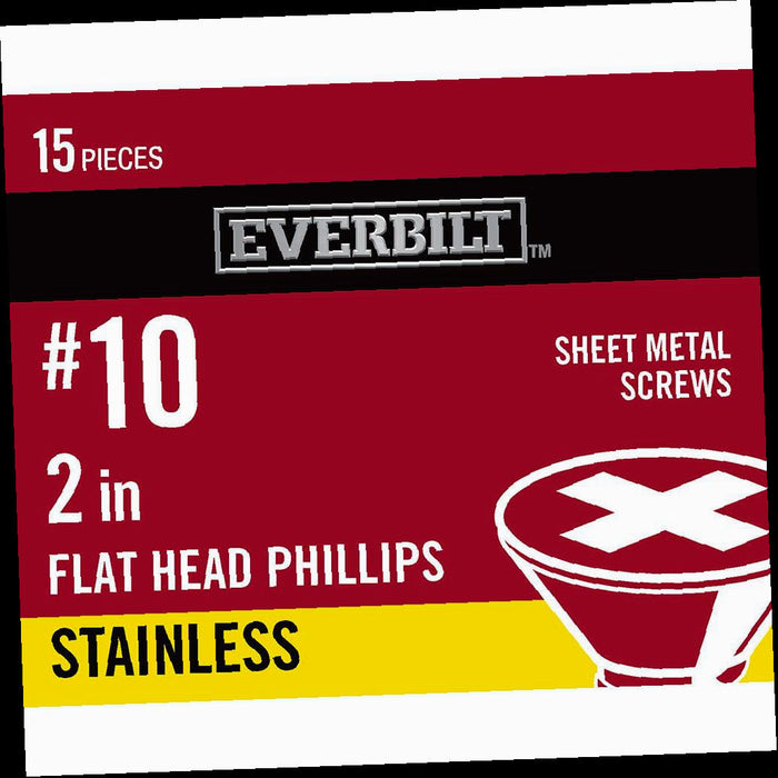 Sheet Metal Screws 2 in. Phillips Flat-Head (15-Pack)