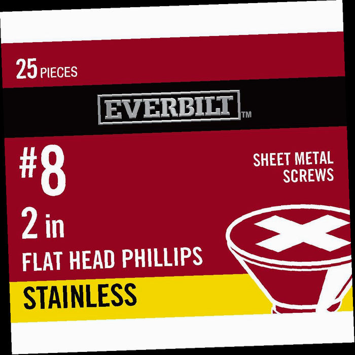 Sheet Metal Screws 2 in. Phillips Flat-Head (25-Pack)