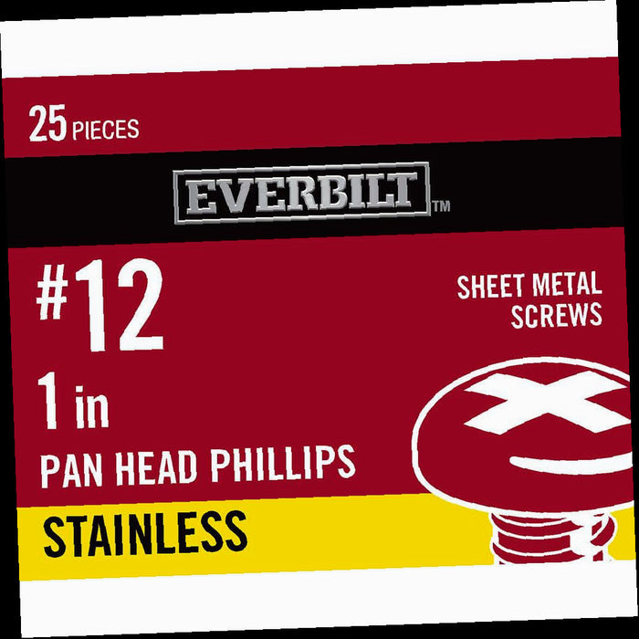 Sheet Metal Screws 1 in. Phillips Pan-Head (25-Pack)