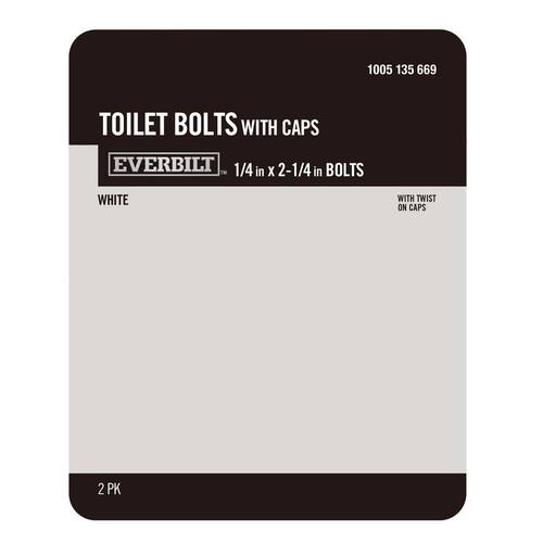 Toilet Bolts 1/4 in. x 2-1/4 in. with Caps