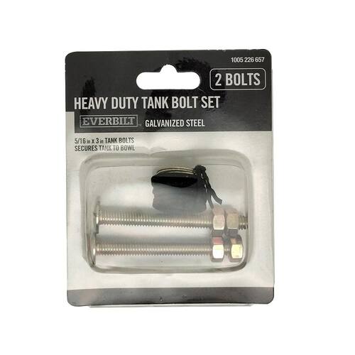 Toilet Tank Bolt Set Heavy-Duty Galvanized Steel