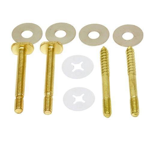 Toilet Floor Bolt and Screw Kit 1/4 in. x 2-1/4 in.