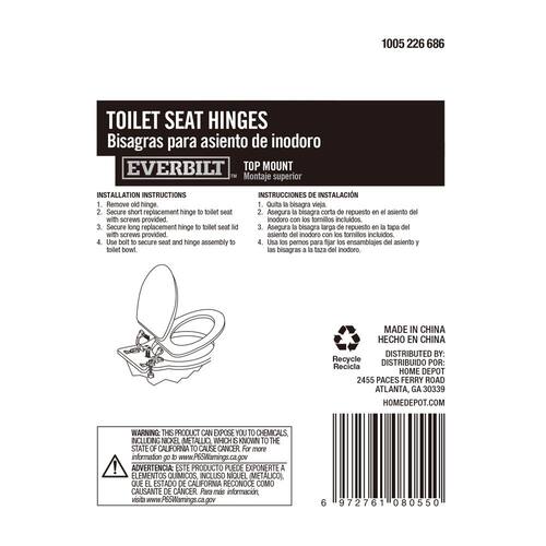 Toilet Seat Hinges Top Mount 4