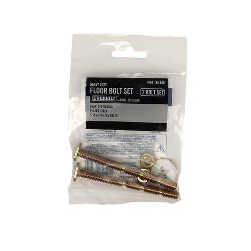 Toilet Bowl-to-Floor Bolt Set Heavy Duty 5/16 in. x 3-1/2 in.