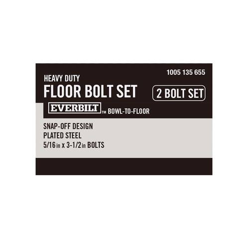 Toilet Bowl-to-Floor Bolt Set Heavy Duty 5/16 in. x 3-1/2 in.