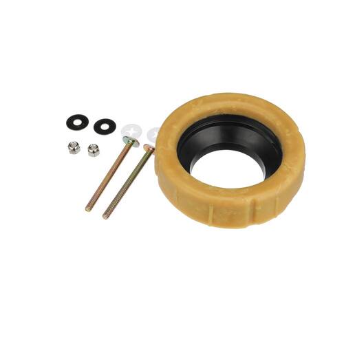 Toilet Wax Ring Reinforced Extra Thick with Plastic Horn and Zinc-Plated Bolts 6