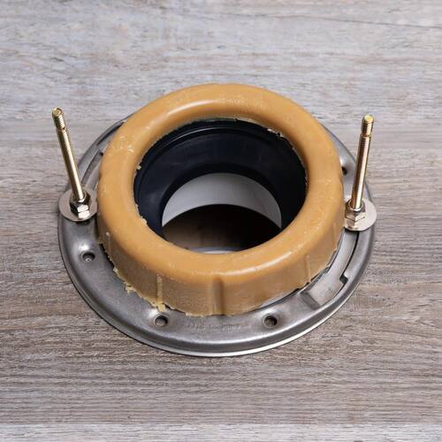 Toilet Wax Ring Reinforced Extra Thick with Plastic Horn and Zinc-Plated Bolts 4