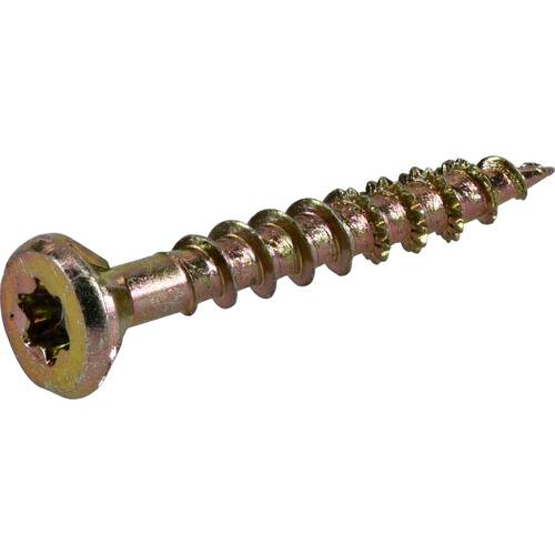 Wood Screw #8 x 1-1/4  in. Flat Head Torx Yellow Zinc-plated (242-Pack)