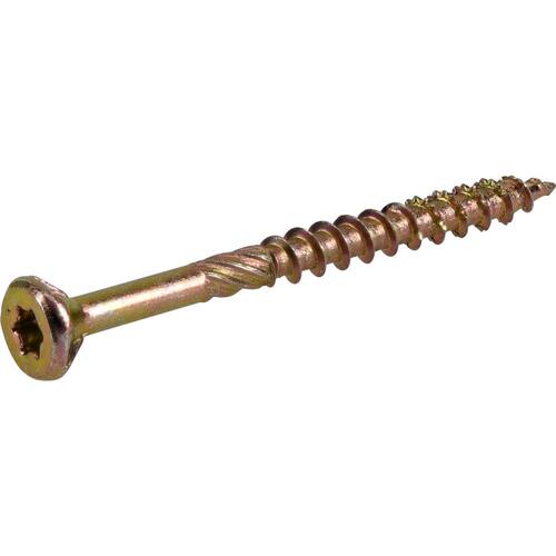 Wood Screw #8 x 2  in. Flat Head Torx Yellow Zinc-plated (153-Pack)