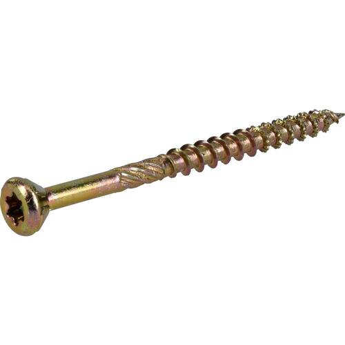 Wood Screw #9 x 2-1/2  in. Flat Head Torx Yellow Zinc-plated (501-Pack)